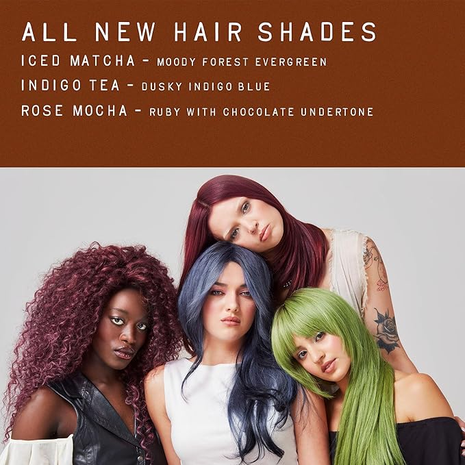 Good Dye Young Vegan and Cruelty-Free Semi-Permanent Hair Color, Infusions, Conditions & Boosts Shine, Easy Application, Red Brown Hair dye (5FL OZ, Rose Mocha, Indigo Tea, Iced Matcha) (Rose Mocha)