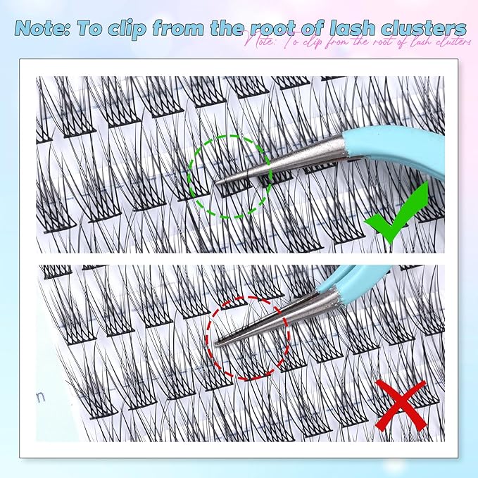 Lash Clusters Wispy Eyelash Clusters C-Curly Individual Lashes zanlufly Natural 300Pcs Cluster Lashes Eyelash Extension 10 12 14MM DIY Lash Extension
