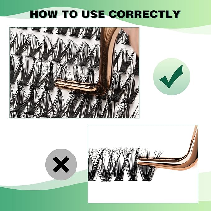 Lash Clusters 300pcs Eyelash Clusters 30D+40D+50D 0.07D Curl 10-18MIX DIY Eyelash Extension KEYYOU Large Tray Volume Soft&Natural Individual Lashes(30D40D50D-0.07D,10-18MIX）