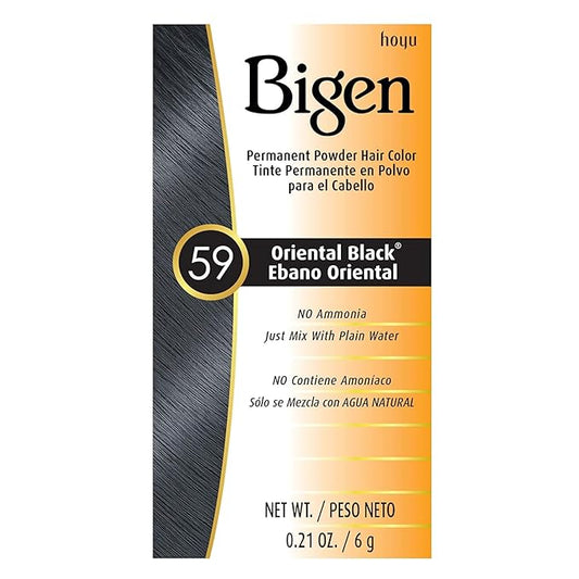 Bigen Permanent Powder Hair Color 59 Oriental Black 1 ea (Pack of 12)