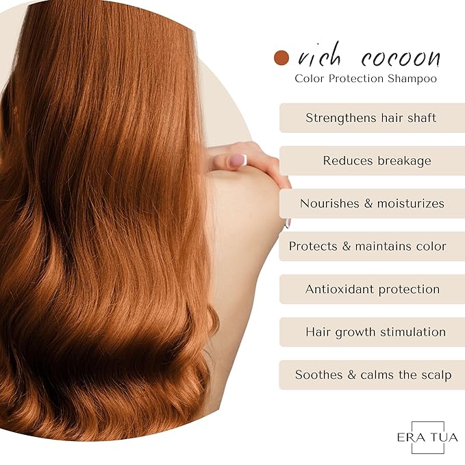 Rich Cocoon Color Protection Shampoo | Dutch Made & Formulated | Color Safe for Color Treated Hair | Premium Cozy Scent of Warm Wood, White Amber & Jasmine | 250 ml