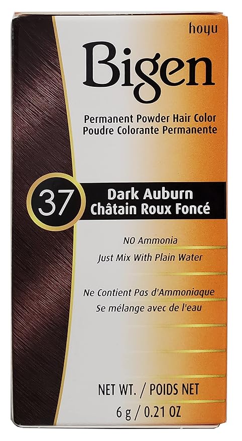 Bigen Powder Hair Color #37 Dark Auburn 0.21oz (2 Pack)