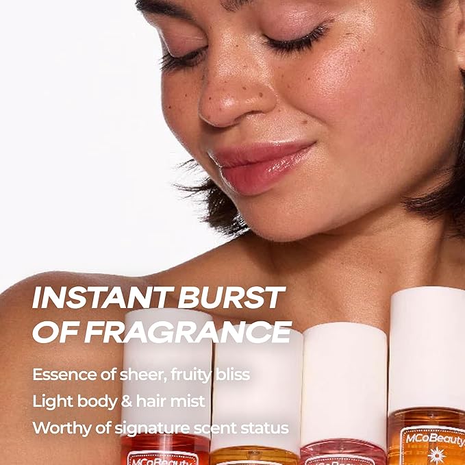 MCoBeauty - Mini Fragrance Mist Duo, No. 1 & No. 3, Limited Edition Travel-Size Body & Hair Perfume Sprays with Fruity, Floral & Tropical Notes, Holiday Collection, Cruelty Free Fragrance Gift Set