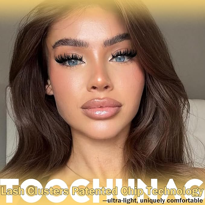 Spiky Lash Clusters 300pcs 100D Long Eyelash Clusters 12-20mm Manga Lashes Individual Volume Cluster Eyelash Extensions Thick DIY Plume Flake Cluster Lash Extension by TOOCHUNAG
