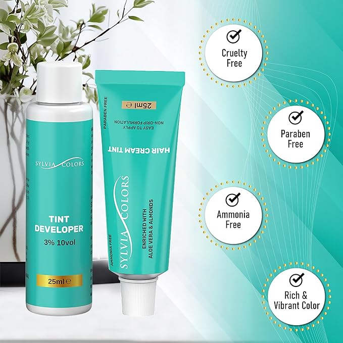 Professional Medium Brown Hair TINT KIT – Semi-Permanent Root Touch-Up Color, 25ml – Spot Coloring for Roots & Grays, Waterproof Formula, 40 Applications, Lasts 4-6 Weeks