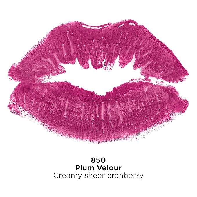 Revlon Super Lustrous Lipstick, Creamy Formula For Soft, Fuller-Looking Lips, Moisturized Feel, Plum Velour (850), 0.15 oz