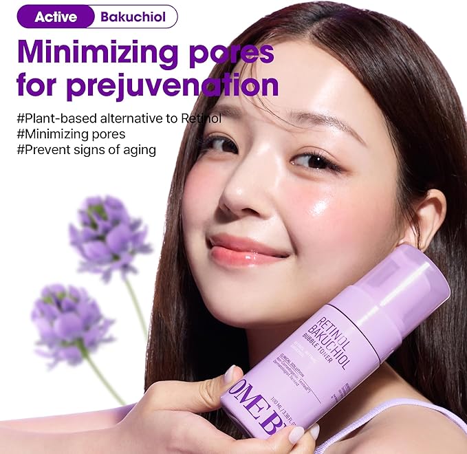 SOME BY MI Retinol Bakuchiol Bubble Toner – 3.4oz, 100ml – Korean Retinol Face Toner for Glass Skin – Hydration, Radiance & Calming Care with Hyaluronic Acid, Centella & Niacinamide – Korean Skin Care