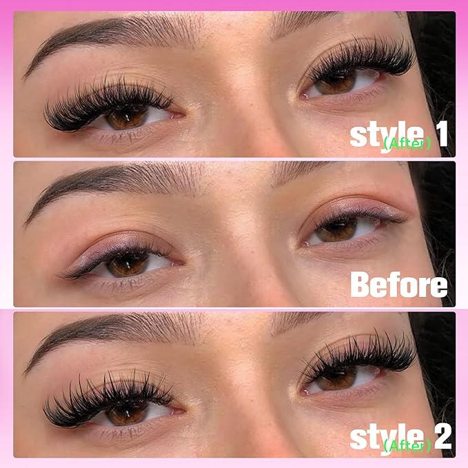TNFVLONEINS Lash Clusters Wispy Cluster Eyelash Extensions Spiky Eyelash Clusters DIY Individual Lashes Clusters D Volume Eye Lashes Cluster 10-16MM Natural Lash Extension