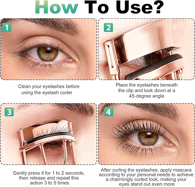 Eyelash Curler for Hooded Eyes,Euramerican,Asian, Jpanese C-curl, 2 Packs Eyelash Curler Refill Pads Compatible with Shiseido,Tweezerman,Shu uemura,Kevyn Aucoin,e.l.f