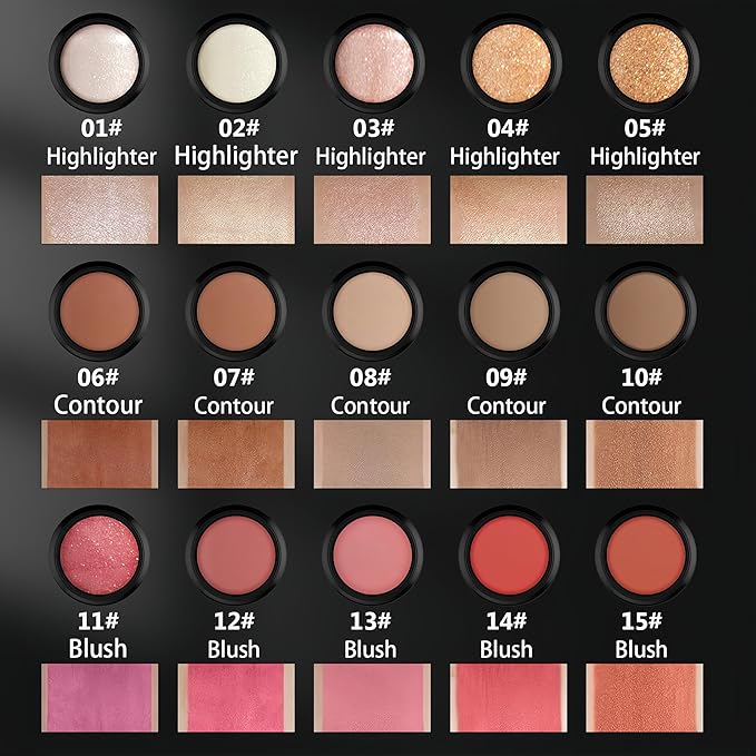 MAEPEOR Cream Blush Stick 15 Colors Lightweight Blendable Contour Highlighter Blush Stick Long Lasting Waterproof Blusher Pen (Blusher 13)