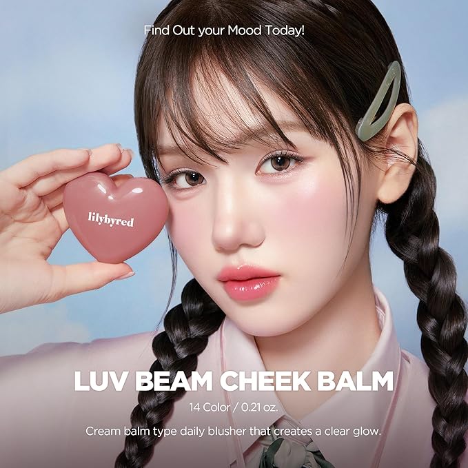 lilybyred LUV BEAM Cheek Balm | Soft Color, Glowy Finish, Creamy Texture | Natural-Looking Flush | Korean Beauty (02 Innocent Pink)