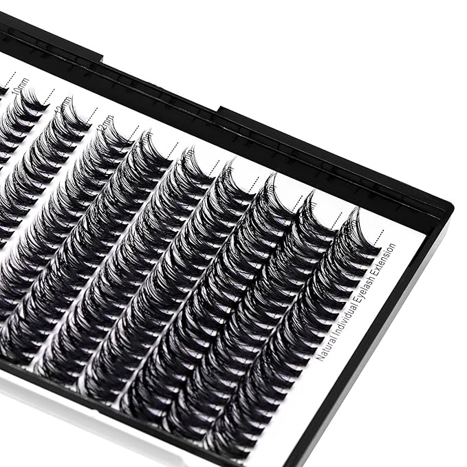 8-22mm to Choose 20D/40D/60D/80D/100D Individual False Eyelashes Makeup Cluster Eyelashes Thickness 0.07mm D Curl Natural long Black Soft 3D Eye Lashes Extensions (40D-10-12-14-16MM Kit)
