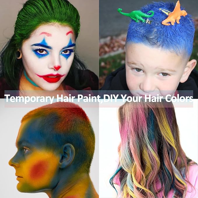 Mysense Pastel Purple Face Body Hair Paint Stick,Water Based Washable Temporary Hair Color,Non-toxic Cream Body Paint for Adults and Children Halloween Costume Ursula Cosplay Makeup,0.5oz