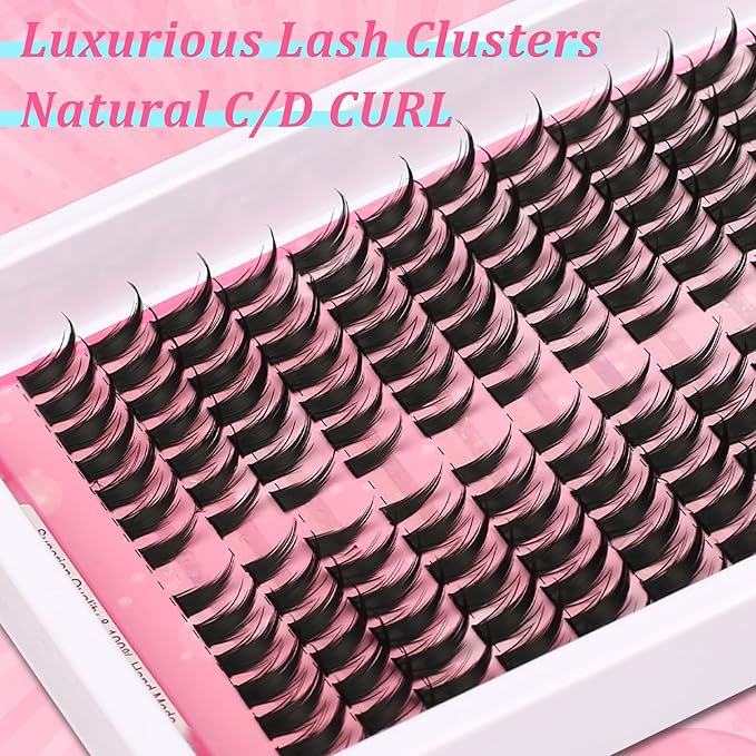 Lash Clusters Lash Spikes Eyelash Clusters Volume Long 12-18mm Individual Lashes DIY Spiky Lash Extension Mega Cluster Eyelash Extensions Mink Strips Lashes Thick