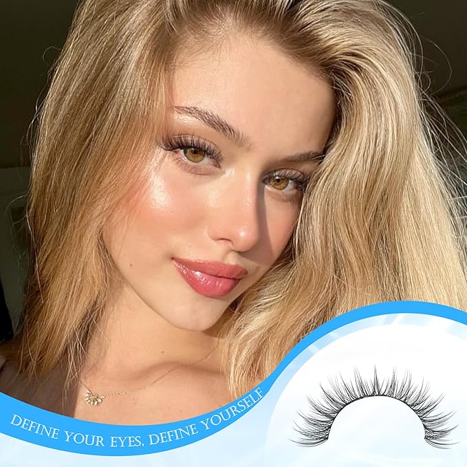 14mm Natural Cluster Lashes Wispy Eyelash Clusters DIY Individual Lashes C Curvature Eyelash Extensions for Daily Wear with Soft Lash Band