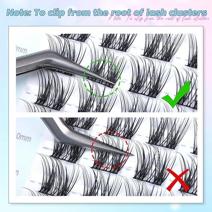 Lash Clusters Natural Eyelash Clusters D-Curly Cluster Lashes zanlufly Wispy Individual Lashes Cluster Eyelash Extension 10 12 14MM DIY Lash Extension