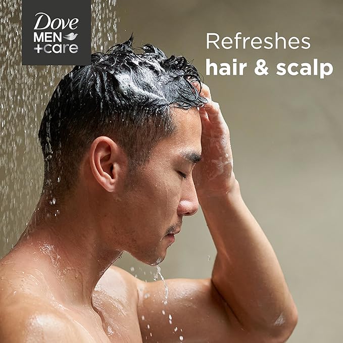DOVE MEN + CARE 2 in 1 Shampoo and Conditioner Fresh & Clean for Clean Hair Shampoo and Conditioner for Stronger, Healthy Hair Everyday 31 oz