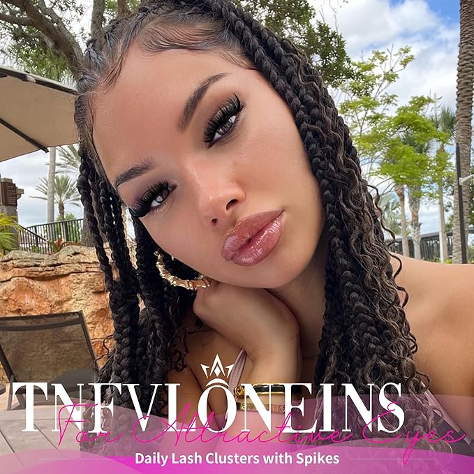 TNFVLONEINS Eyelash Clusters Bottom Lash Clusters with Spikes 480Pcs Cluster Eyelash Extensions Wispy Lash Extension DIY Individual Lashes Clusters Manga Eyelash Extension(50D+60D+80D+100D)