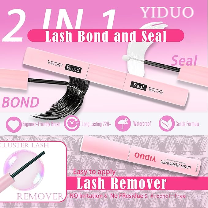 994Pcs Bulk Packs Lashes Clusters Kit Volume False Eyelash Extensions D Curl Wispy Individual Fake Eyelashes, Volume Studio Effect, Wholesale Large Pack with Glue&Seal|Tweezers|Removers|Cleanser