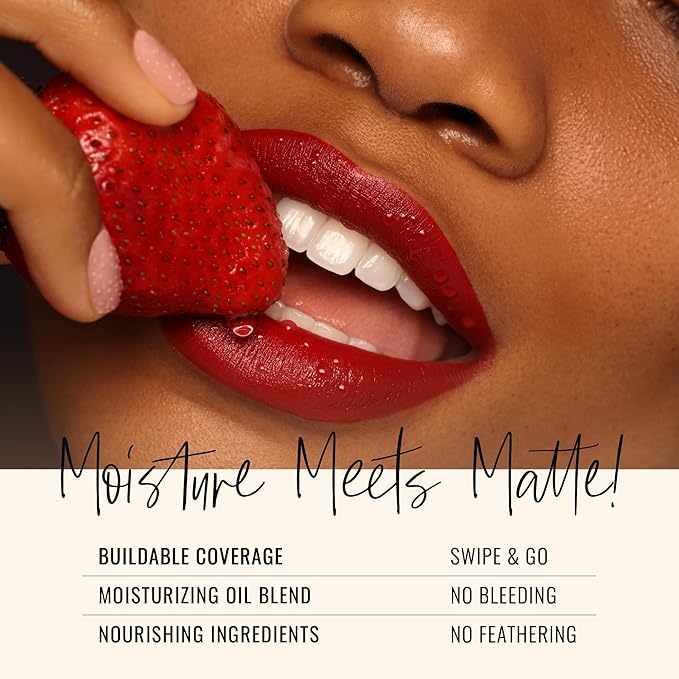Runway Rogue 90s Vibe Lipstick, Moisturizing Matte Midnight-Merlot Dark Burgundy Lipstick, ‘1993’