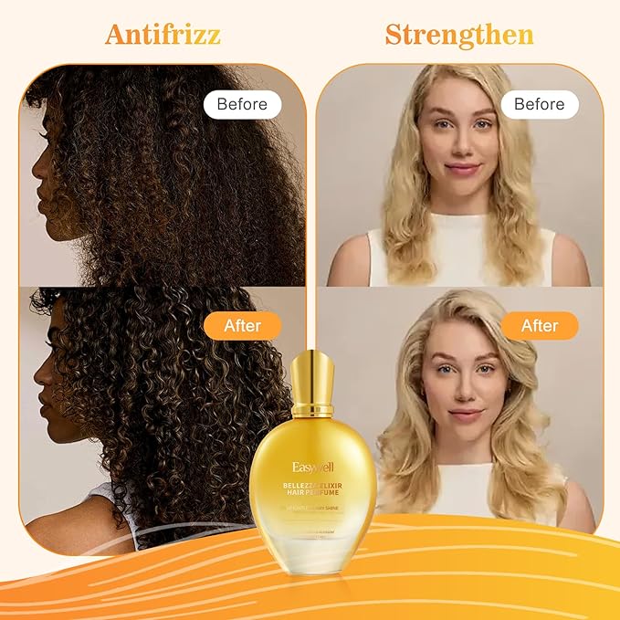 Hair Perfume for Women, Christmas Gift Birthday Gifts for Mom and girls, Leave In Conditioner Spray with Vitamin B5, Hair Care Fragrance, Hair Oil Mist, Lemo Marigold Blossom, 2.5 fl oz