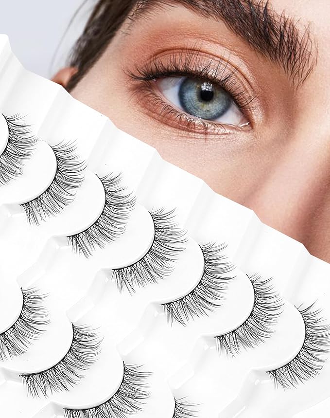 Natural Wispy Lashes Natural False Lashes Natural Look Fake Eyelashes False Eyelashes Strip Lashes Wispy Eyelashes Natural Look Light-05