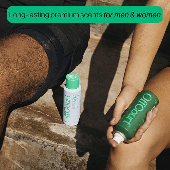 OffCourt - Natural Deodorant Body Spray for Men and Women - Aluminum Free - Whole Body Deodorant for Women and Men - Medium-Bodied Fig Leaves and White Musk Scent, 3.4 Ounce (Pack of 1)