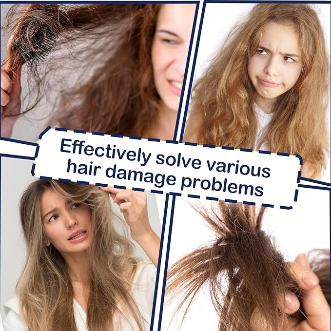 Hair Protein, Protein Hair Treatment, Nourishing + Strengthening + Hydrating Hair Mask For Curly Dry Damaged Bleached Split End Hair, Silk Protein & Sericin, Soft Fragrance, 500ml