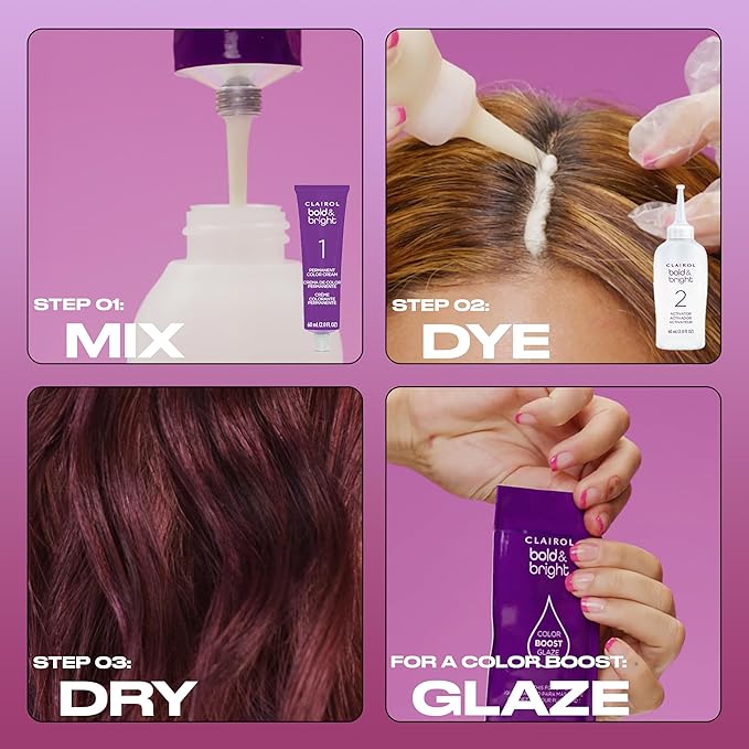 Clairol Bold & Bright Permanent Hair Dye, 71 Caramel Bronde Hair Color, Pack of 1
