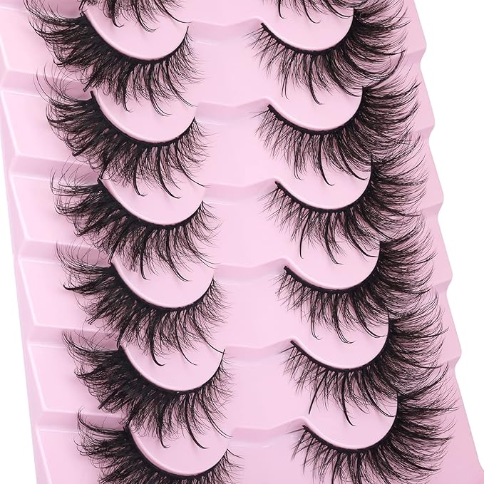 Fox Eye Lashes Wispy Faux Mink Lashes Volume Fairy Cat Eye Lashes That Look Like Extensions Spiky Fake Eyelashes Natural Look