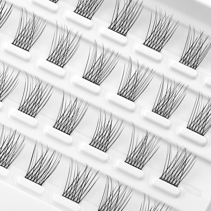 Lash Clusters, DIY Eyelash Extension, 40 Clusters Reusable Individual Lashes, Natural Fluffy Wispy Individual Eyelash Clusters for Home Eyelash Extensions (Natural-16mm)…