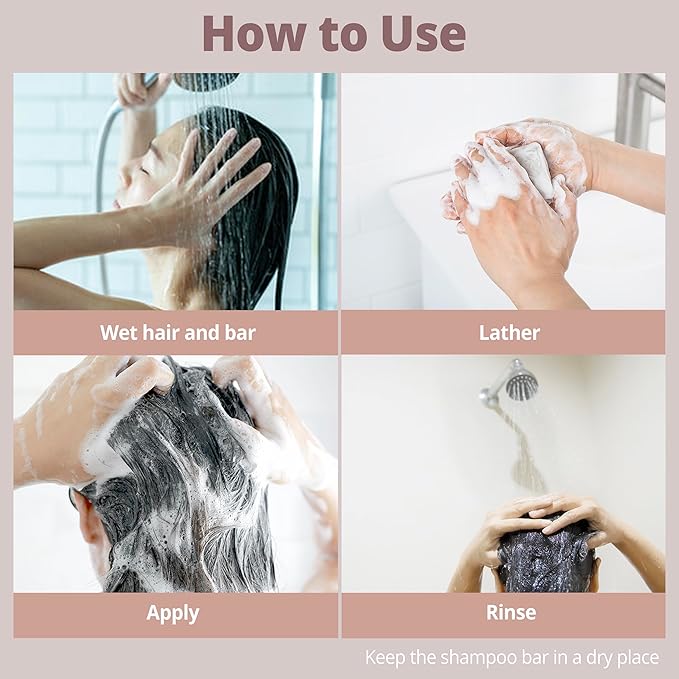 2-in-1 Shampoo and Conditioner Bar – All Hair Types - Strengthening & Moisturizing with Rice Protein, Argan Oil, Shea Butter – Fresh Floral Musk – 80+ Washes – Made in Korea