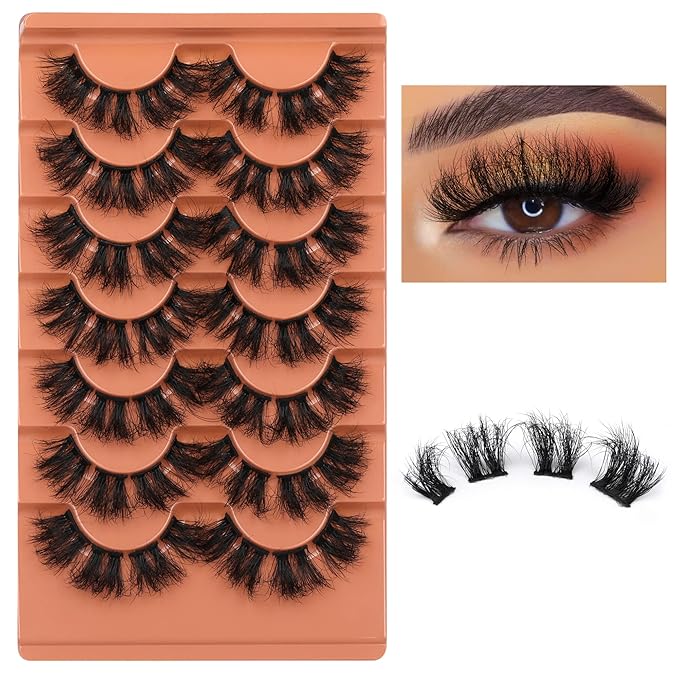 Cluster Lashes Mink Full False Eyelashes Long Volume Individual Lashes Dramatic Eyelash Extensions DIY Fluttery Fake Lashes by Eefofnn