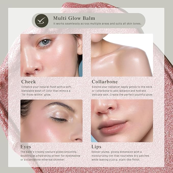 bayfree Multi Glow Balm, Cream Blush for Cheeks, Blush Balm Face Makeup, Radiant Finish, Hydrating, Creamy, Lightweight & Blendable Color, Face Makeup.63 Oz