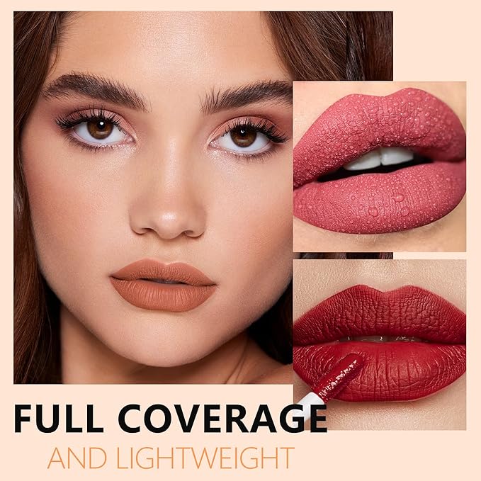 Nude Berry Pink Lipstick 3Pc Long Lasting Lipsticks for Women Pigmented Smudgeproof Transferproof Vegan Cruelty Free Lip Color, A61/66/44