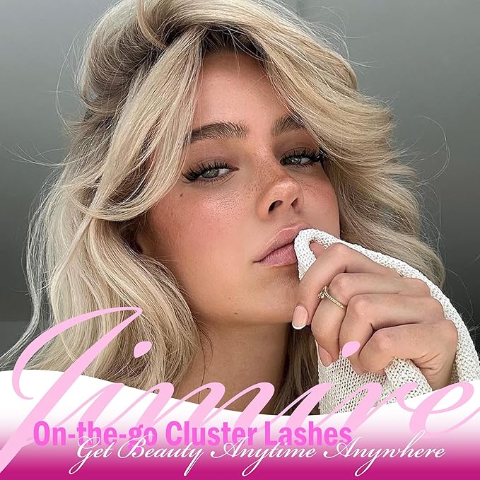 Fairy Lash Clusters Natural Look Manga Eyelash Clusters Wispy D-Curly Cluster Eyelash Extensions 110 Pcs 8-16MM Wispy Individual Lashes Wet-Look Lash Extension with Invisible Lash Band