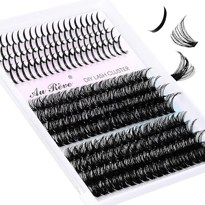Lash Clusters Spikes Eyelash Clusters with Spiky Cluster 14-20mm Fluffy Volume 80D 100D Individual Lashes Lash Extensions Wispy D Curl Manga Natural Cluster Anime Eyelash Extensions