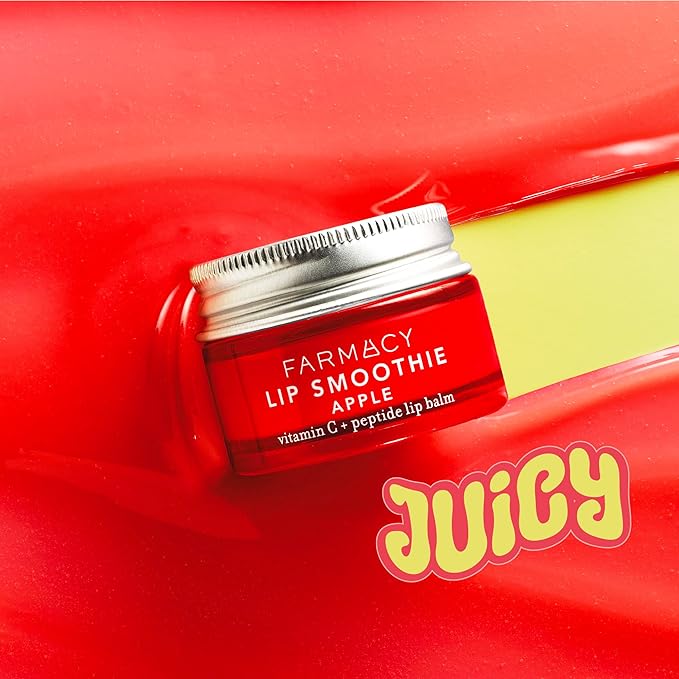Farmacy Peptide Lip Smoothie - Hydrating Lip Balm with Vitamin C to Visibly Plump & Smooth Lines - Nourishing Treatment with a High-Gloss Finish - Apple (10g)
