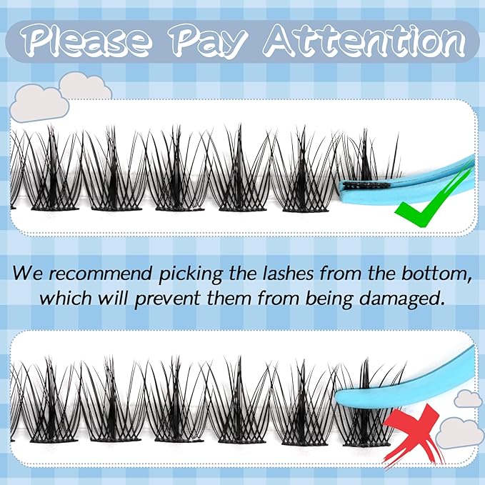 KevKev Lash Clusters 168 Pcs Cluster Lashes DIY Lash Extensions Mixed Styles Individual Lashes Eyelash Clusters Thin Band & Soft False Lashes Wispy Natural Lash Extension Clusters (Breeze, D-8-18mix)
