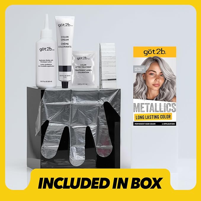 Got2b Metallics Permanent Hair Color, M71 Metallics Silver