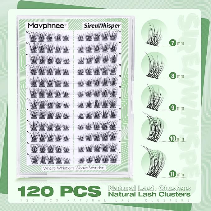 Cat Eye Lash Clusters Natural Eyelash Extension Half Lashes Wispy Individual Lash Extensions Pestañas postizas Left & Right Eyelashes Clusters C-Curly Corner Cluster Lashes Beginner-Friendly DIY Lash