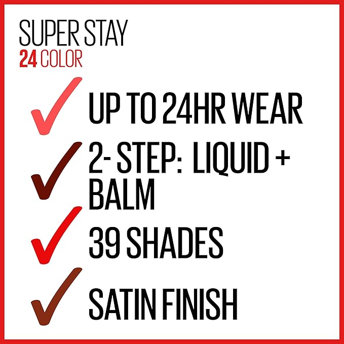 MAYBELLINE Super Stay 24, 2-Step Liquid Lipstick Makeup, Long Lasting Highly Pigmented Color with Moisturizing Balm, Constant Cocoa, Brown, 1 Count (Pack of 2)