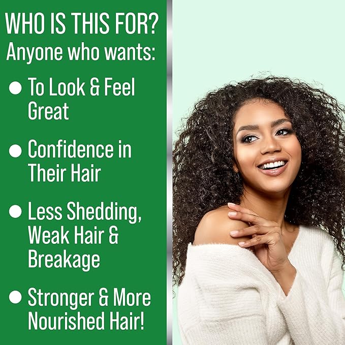 Biotin + Peppermint + Rice Water Spray For Hair Growth. Vegan Leave In Conditioner For Women, Men. Strengthens & Hydrates Thinning, Dry Hair for a Healthier-Looking Scalp