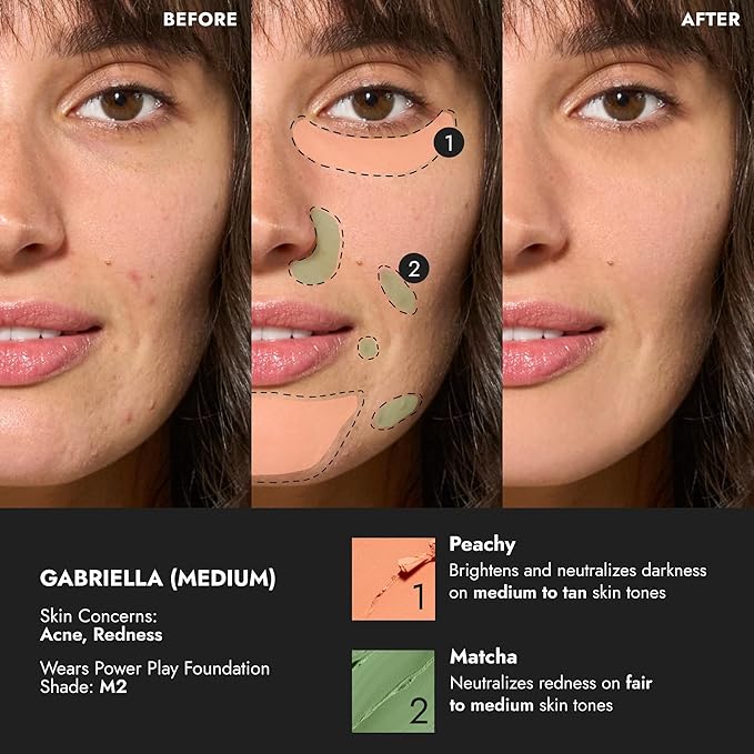Cover FX Correct Stick Green Color Corrector Concealer - Matcha: Neutralize Redness (All Skin Tones) - Brighten + Neutralize Skin Discoloration - Creamy Lightweight Full Coverage