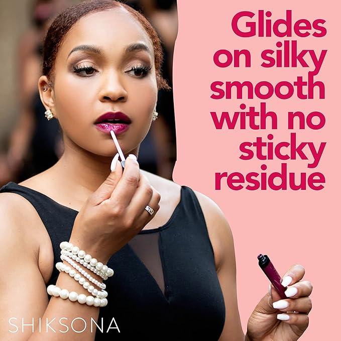 ShikSona High Shine Lip Gloss | Hydrating, Vegan, High Pigment, Non-Sticky Lipgloss in a Timeless, Universal Color | Gorgeous Go-Getter (Bold Pink)