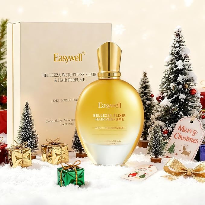 Hair Perfume for Women, Christmas Gift Birthday Gifts for Mom and girls, Leave In Conditioner Spray with Vitamin B5, Hair Care Fragrance, Hair Oil Mist, Lemo Marigold Blossom, 2.5 fl oz