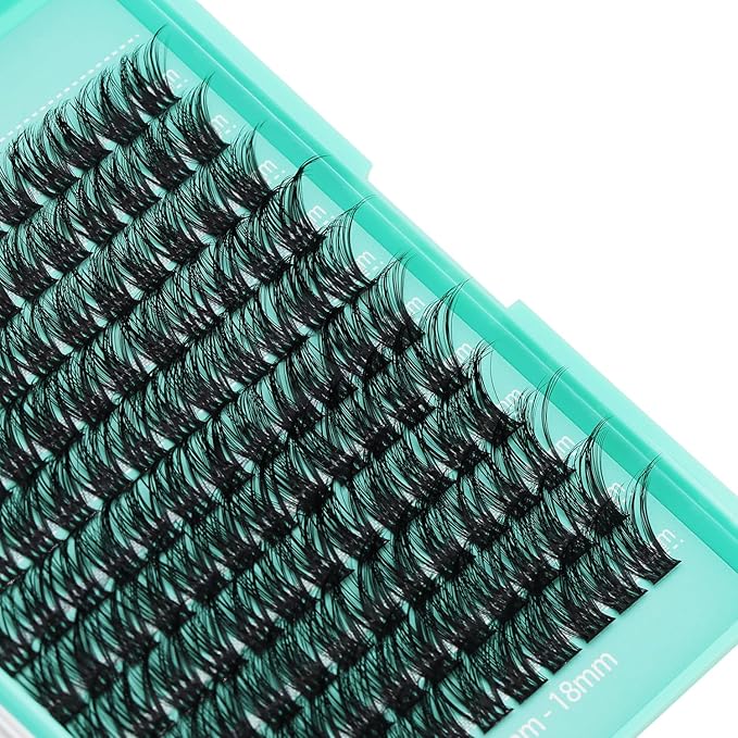 Bodermincer Lash Clusters D Curl Black/Brown/Colored Lashes 10-12-14/12-14-16/16-18-20mm Mixed Lash Clusters Kit For Beginner (Y04# 14-16-18mm Mixed)