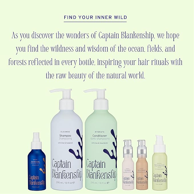 Captain Blankenship Hydrate Conditioner | Moisturizes, Repairs Split Ends, Restores Shine & Softness Without Weighing Hair Down | Color-Safe, Organic, Sulfate-Free, Vegan Haircare - 10 oz