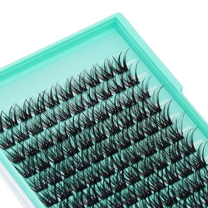 Bodermincer Lash Clusters D Curl Black/Brown/Colored Lashes 10-12-14/12-14-16/16-18-20mm Mixed Lash Clusters Kit For Beginner (Y01# 14-16-18mm Mixed)