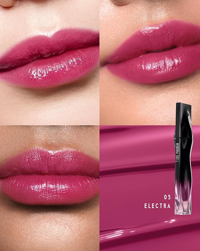 STELLAR DUST LIP STAIN-Long Lasting, Waterproof and Transferproof Lip Tint, Glossy Finish Lip Gloss, Lightweight Lipstick, High Coverage, Stocking Stuffers For Teen Girls (05 ELECTRA)